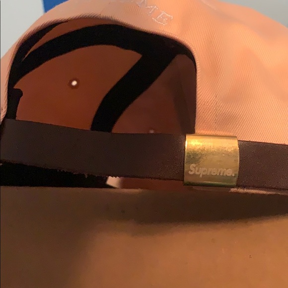SS18 Supreme Corner Label Six-Panel Hat Pink New - Picture 3 of 4
